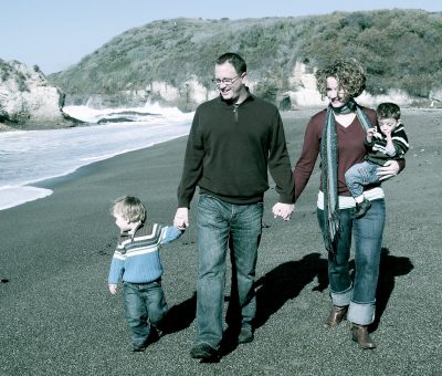 family shoot on the beach