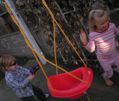 scoop, muck and bubble gun wars