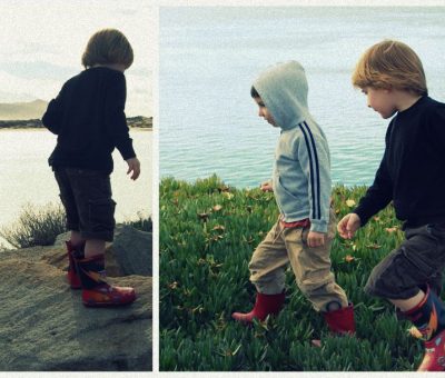 running around in rain boots.