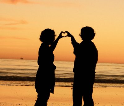 silhouettes at sunset