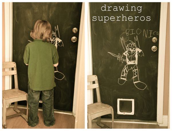 chalkboard door