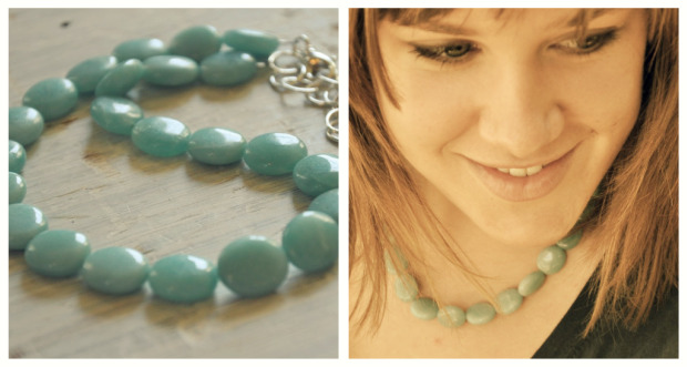 {new} aqua stone necklace (+ david)