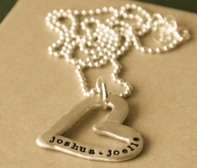 You would LOVE it! {new} hand-stamped molded heart necklace