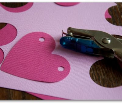 DIY paper heart garland