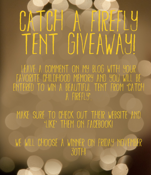 'catch a firefly' {tent giveaway!}