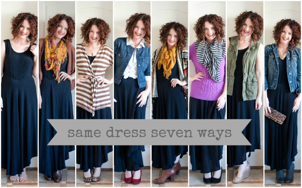 7 ways to wear 1 dress! {outfit ideas by Lisa Leonard}