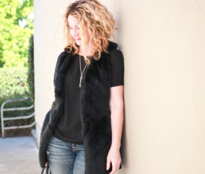 faux fur vest