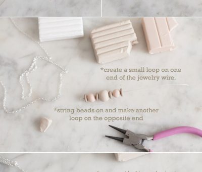 DIY clay bead necklace